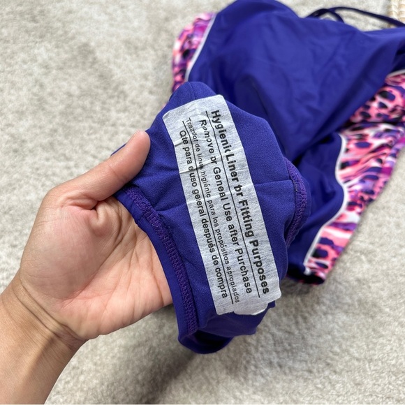 NWT Catalina Women’s Racer Back Tank One-Piece Swimsuit in Purple Plus Size 2X - Picture 9 of 13